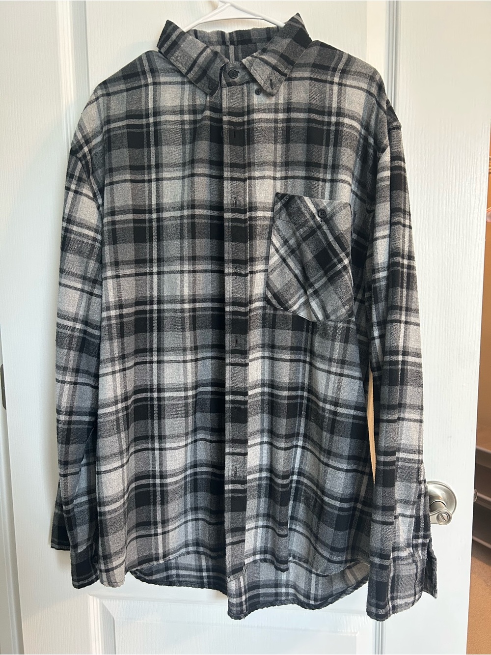 Stillwater Supply Co Gray Plaid Flannel Shirt Men’s Large